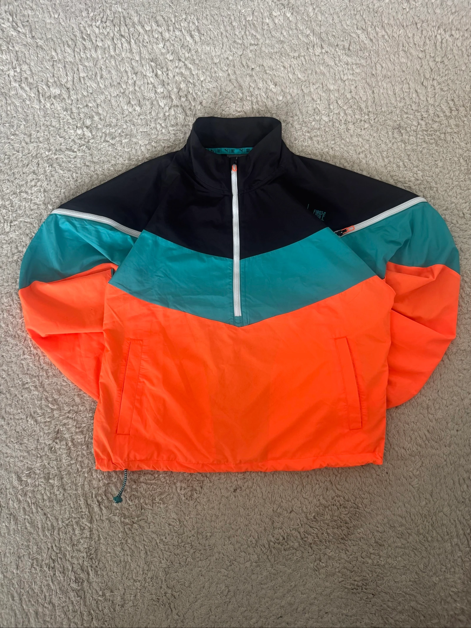 Puma Cropped Windbreaker Zomer Vintage Jas Dames M Hardlopen Colorblock Lichtgewicht – photo 6